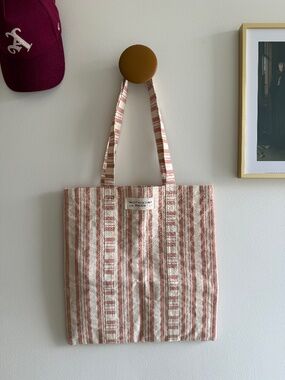 Sezane Striped Tote Bag